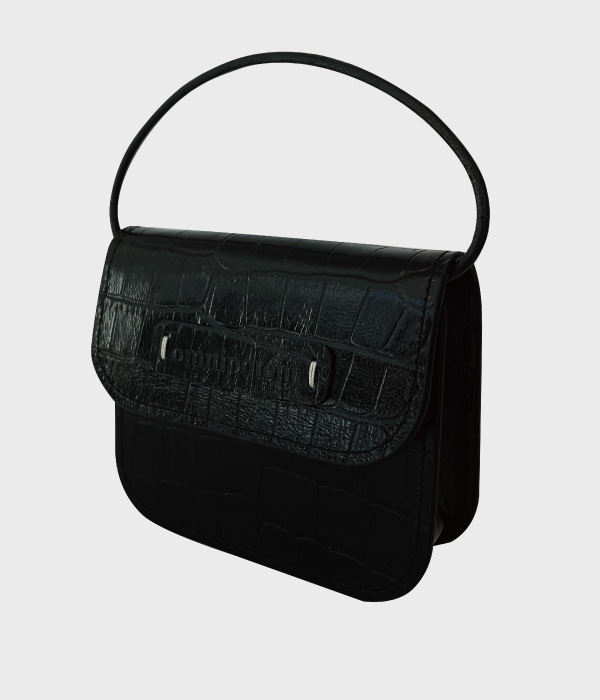 pin wallet bag [croco black]