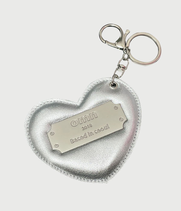 heart label keyring [silver]