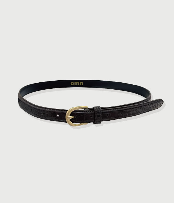 omn leather belt [brown]